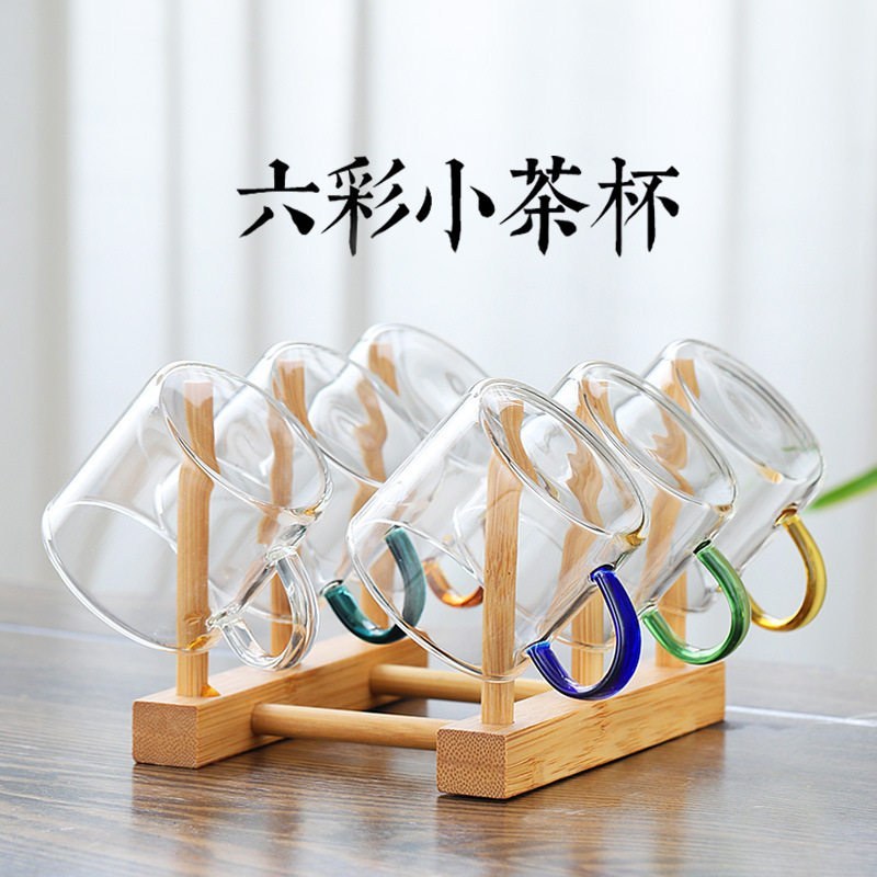 六色耐热茶杯架沥水收纳置物架家用玻璃杯杯架