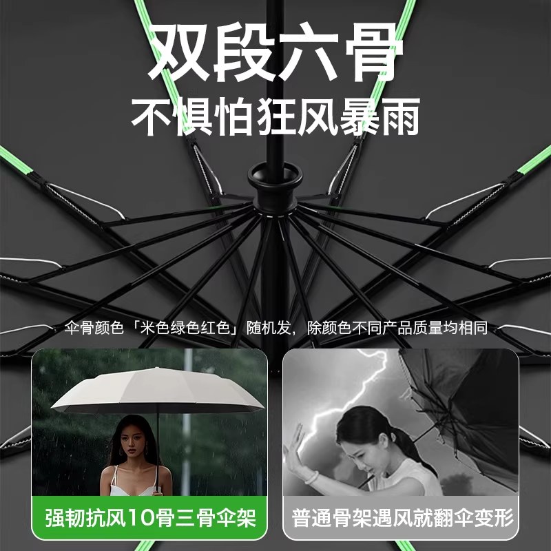 全自动雨伞晴雨两用防晒防紫外线遮阳伞加大加粗折叠伞大号zy