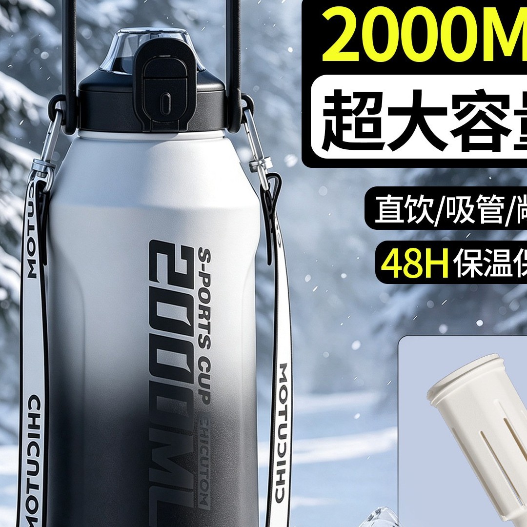 大容量保温运动水壶 便携保冷杯 细节图1